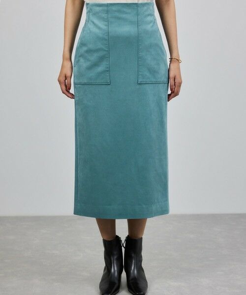 ROPE' / ロペ ミニ・ひざ丈スカート | [美人スカート]スエードポケット付きタイトスカート/イージーケア | 詳細17