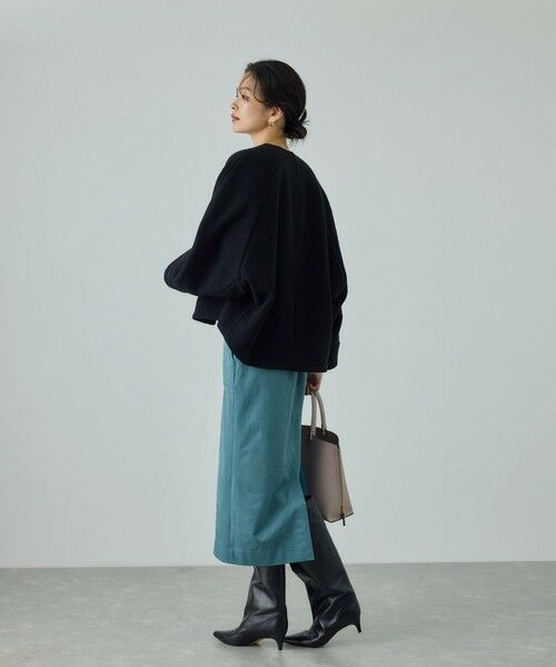 ROPE' / ロペ ミニ・ひざ丈スカート | [美人スカート]スエードポケット付きタイトスカート/イージーケア | 詳細4