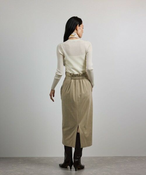 ROPE' / ロペ ミニ・ひざ丈スカート | [美人スカート]スエードポケット付きタイトスカート/イージーケア | 詳細9