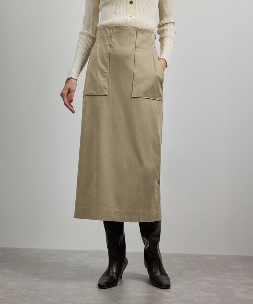ROPE'/ロペ スエードポケット付きタイトスカート/イージーケア ベージュ(27) 40 ROPE'/ロペ スエードポケット付きタイトスカート/イージーケア ベージュ(27) 40