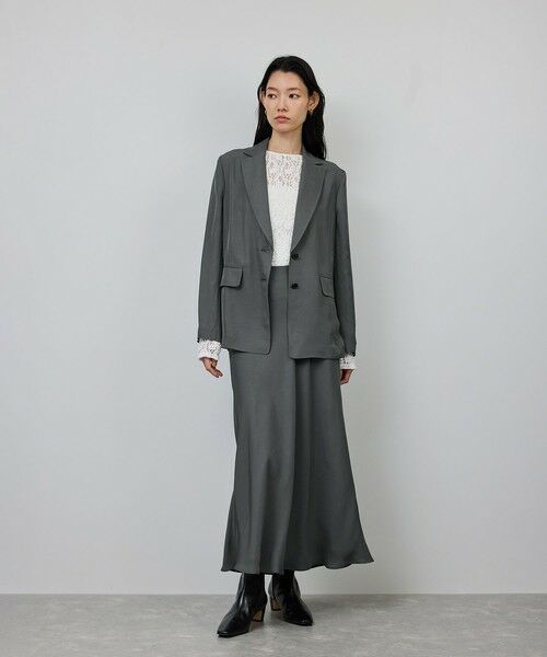 ROPE' / ロペ ミニ・ひざ丈スカート | シアーエアリー マーメイドスカート/セットアップ対応 | 詳細20