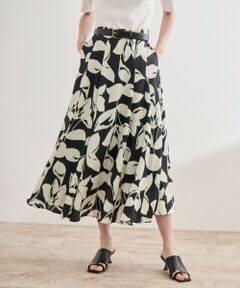 ROPE' / ロペ ミニ・ひざ丈スカート | DEVEAUXジオメトリックフラワーイージースカート