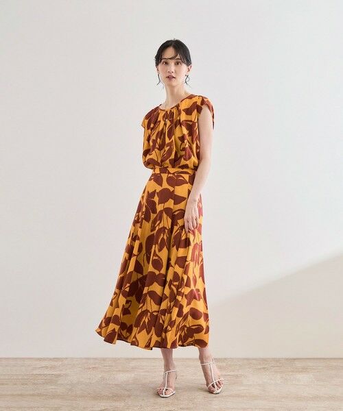 ROPE' / ロペ ミニ・ひざ丈スカート | DEVEAUXジオメトリックフラワーイージースカート | 詳細21