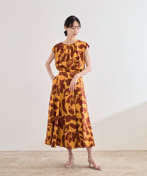 ROPE' / ロペ ミニ・ひざ丈スカート | DEVEAUXジオメトリックフラワーイージースカート | 詳細3