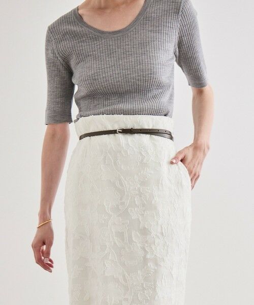 ROPE' / ロペ ミニ・ひざ丈スカート | ジャガードタイトスカート/セットアップ対応 | 詳細28
