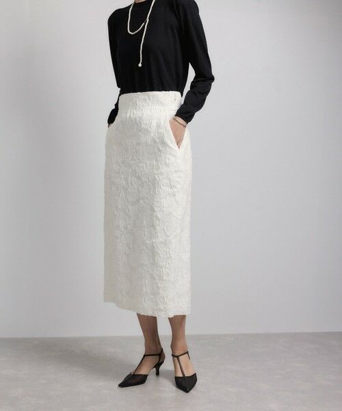 ROPE' / ロペ ミニ・ひざ丈スカート | ジャガードタイトスカート/セットアップ対応 | 詳細3