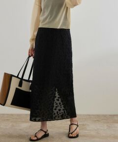 ROPE' / ロペ ミニ・ひざ丈スカート | 【洗える】【WEB・一部店舗限定】フラワージャガードスカート/セットアップ対応