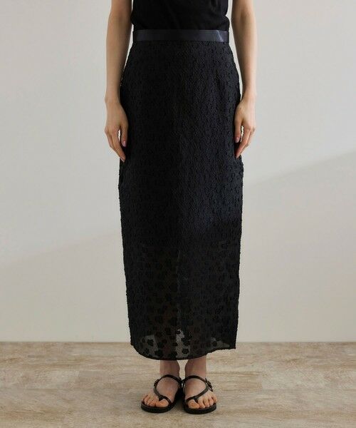 ROPE' / ロペ ミニ・ひざ丈スカート | 【洗える】【WEB・一部店舗限定】フラワージャガードスカート/セットアップ対応 | 詳細11