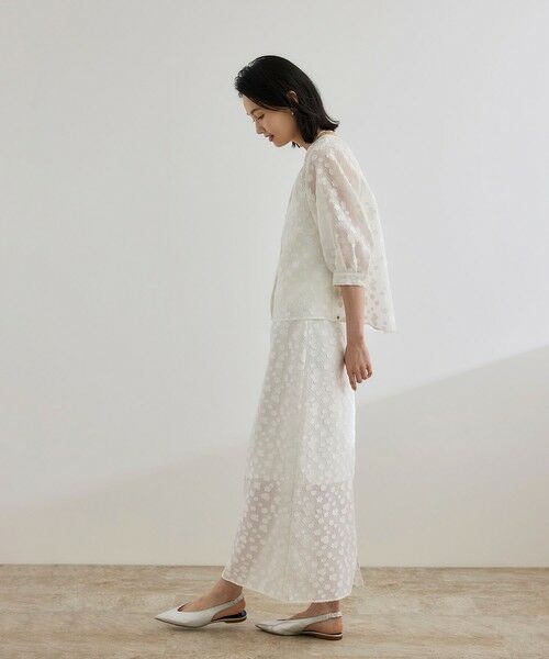 ROPE' / ロペ ミニ・ひざ丈スカート | 【洗える】【WEB・一部店舗限定】フラワージャガードスカート/セットアップ対応 | 詳細5