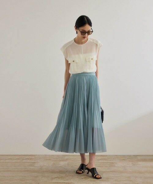 ROPE' / ロペ ミニ・ひざ丈スカート | 【洗える】【WEB・一部店舗限定】サーキュラー手絞りプリーツスカート | 詳細7