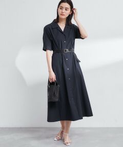 ROPE' / ロペ ミニ丈・ひざ丈ワンピース | シルキーブロードウエストタックシャツワンピース