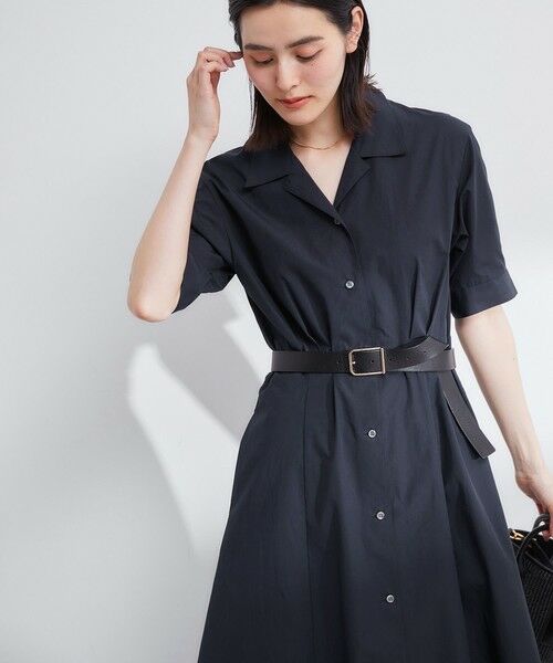 ROPE' / ロペ ミニ丈・ひざ丈ワンピース | シルキーブロードウエストタックシャツワンピース | 詳細17