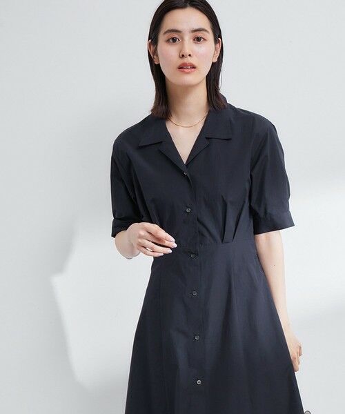 ROPE' / ロペ ミニ丈・ひざ丈ワンピース | シルキーブロードウエストタックシャツワンピース | 詳細6