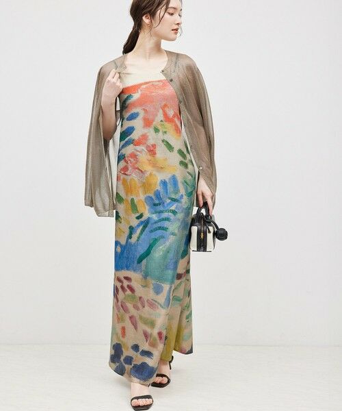 ROPE' / ロペ ロング・マキシ丈ワンピース | 【ROPE' meets Henri Matisse】プリントサマードレス（レッド系(61)）