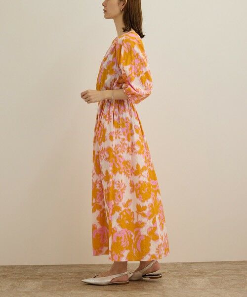 ROPE' / ロペ ロング・マキシ丈ワンピース | 【DEVEAUX（デヴォー）】別注ボカシフラワーウエストギャザーワンピース/洗える | 詳細11