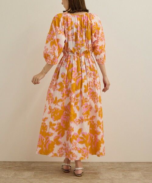 ROPE' / ロペ ロング・マキシ丈ワンピース | 【DEVEAUX（デヴォー）】別注ボカシフラワーウエストギャザーワンピース/洗える | 詳細12