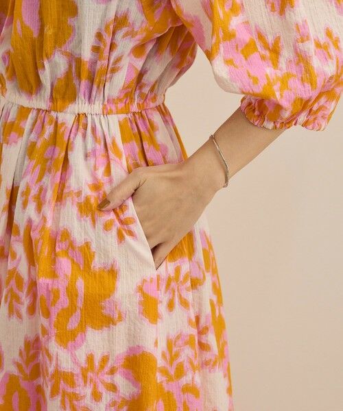 ROPE' / ロペ ロング・マキシ丈ワンピース | 【DEVEAUX（デヴォー）】別注ボカシフラワーウエストギャザーワンピース/洗える | 詳細18