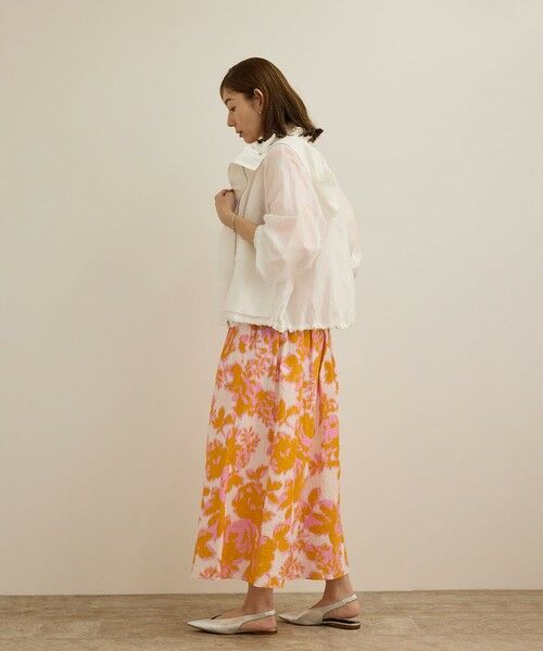 ROPE' / ロペ ロング・マキシ丈ワンピース | 【DEVEAUX（デヴォー）】別注ボカシフラワーウエストギャザーワンピース/洗える | 詳細27