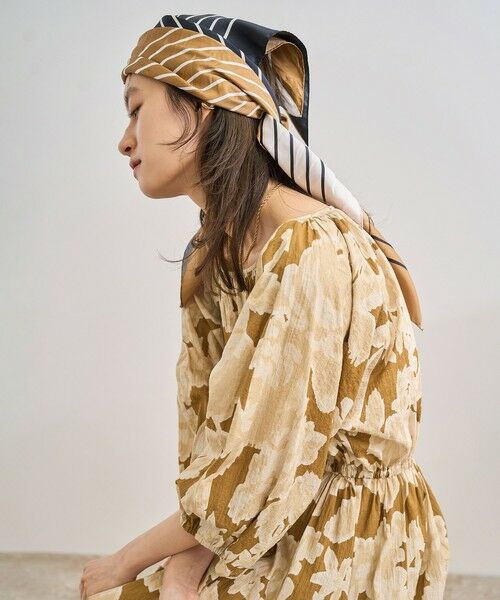 ROPE' / ロペ ロング・マキシ丈ワンピース | 【DEVEAUX（デヴォー）】別注ボカシフラワーウエストギャザーワンピース/洗える | 詳細8