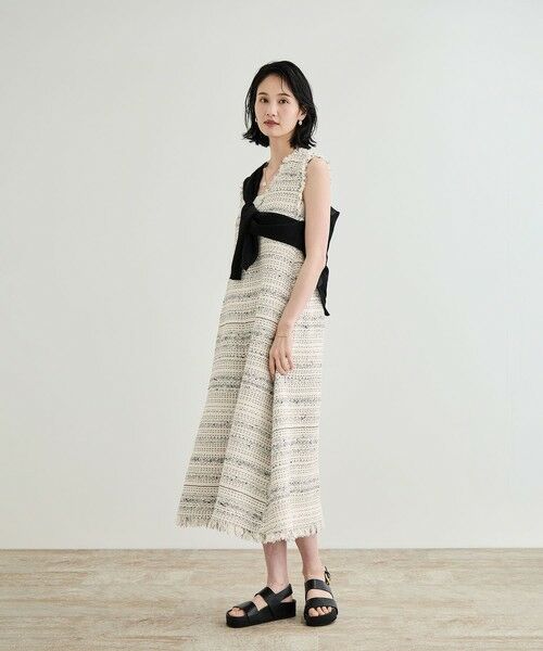 ROPE' / ロペ ロング・マキシ丈ワンピース | 【GIOLICA（ジオリカ）】別注TWEED V OP（ワンピース） | 詳細23