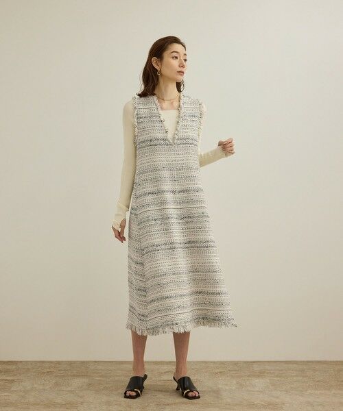 ROPE' / ロペ ロング・マキシ丈ワンピース | 【GIOLICA（ジオリカ）】別注TWEED V OP（ワンピース） | 詳細26