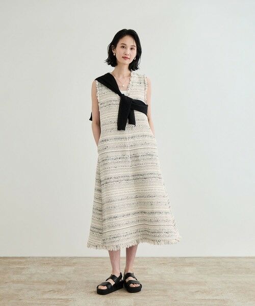 ROPE' / ロペ ロング・マキシ丈ワンピース | 【GIOLICA（ジオリカ）】別注TWEED V OP（ワンピース） | 詳細7
