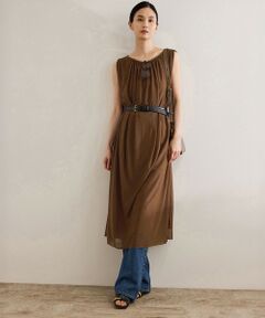 ROPE' / ロペ ロング・マキシ丈ワンピース | 【洗える・新色追加】ブライトネスヤーンギャザーワンピース