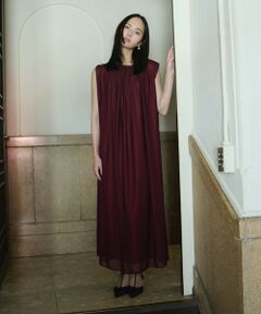 ROPE' / ロペ ロング・マキシ丈ワンピース | 【洗える・新色追加】ブライトネスヤーンギャザーワンピース