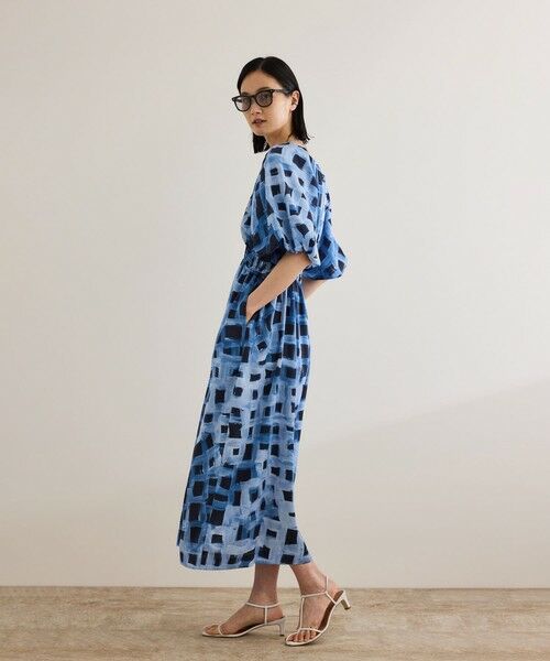 ROPE' / ロペ ロング・マキシ丈ワンピース | スクエア ジオメトリックプリントワンピース/洗える | 詳細1