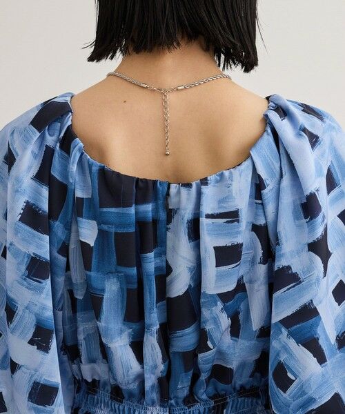 ROPE' / ロペ ロング・マキシ丈ワンピース | スクエア ジオメトリックプリントワンピース/洗える | 詳細12