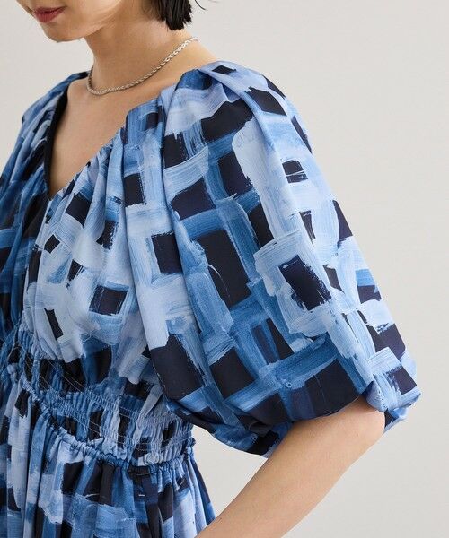 ROPE' / ロペ ロング・マキシ丈ワンピース | スクエア ジオメトリックプリントワンピース/洗える | 詳細14