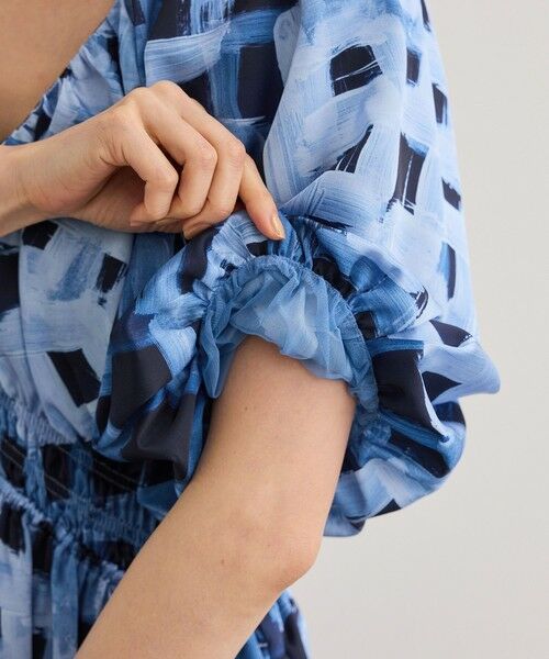 ROPE' / ロペ ロング・マキシ丈ワンピース | スクエア ジオメトリックプリントワンピース/洗える | 詳細15