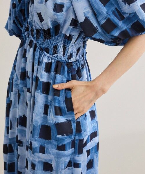 ROPE' / ロペ ロング・マキシ丈ワンピース | スクエア ジオメトリックプリントワンピース/洗える | 詳細16