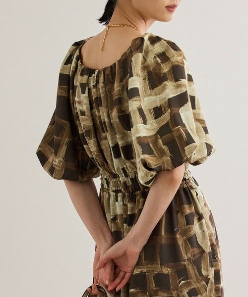 ROPE' / ロペ ロング・マキシ丈ワンピース | スクエア ジオメトリックプリントワンピース/洗える | 詳細21