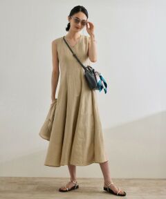 ROPE' / ロペ ロング・マキシ丈ワンピース | 【洗える】ブライトリネン パッチワンピース