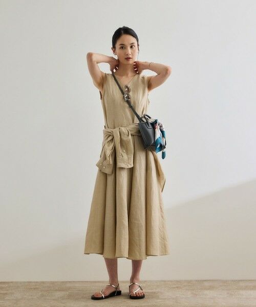 ROPE' / ロペ ロング・マキシ丈ワンピース | 【洗える】ブライトリネン パッチワンピース | 詳細10