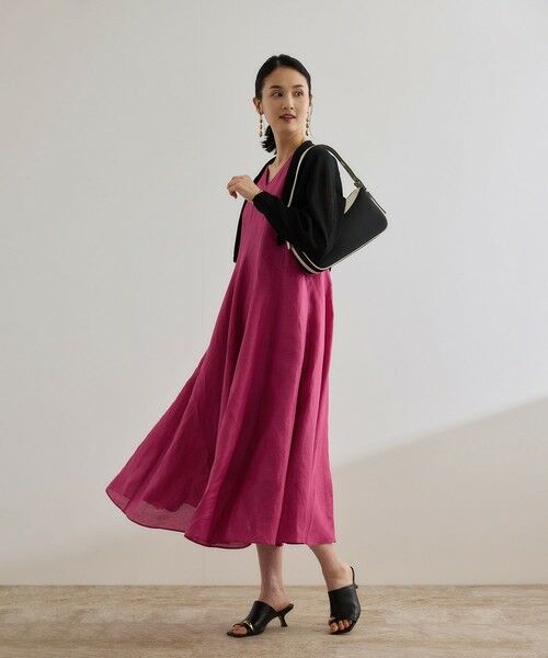 ROPE' / ロペ ロング・マキシ丈ワンピース | 【洗える】ブライトリネン パッチワンピース | 詳細11