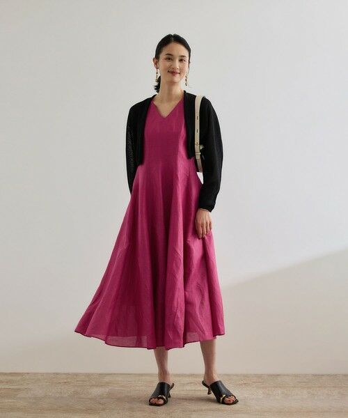 ROPE' / ロペ ロング・マキシ丈ワンピース | 【洗える】ブライトリネン パッチワンピース | 詳細12