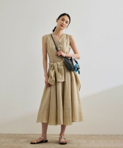 ROPE' / ロペ ロング・マキシ丈ワンピース | 【洗える】ブライトリネン パッチワンピース | 詳細14