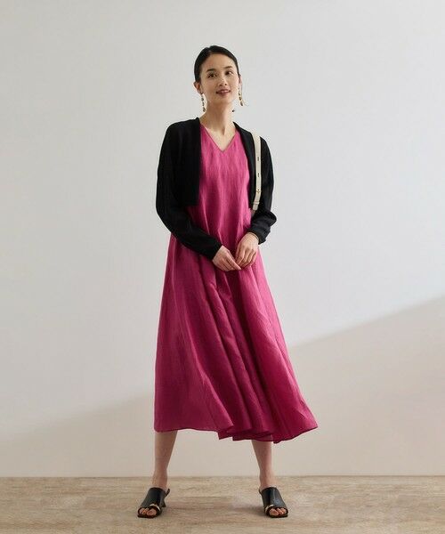 ROPE' / ロペ ロング・マキシ丈ワンピース | 【洗える】ブライトリネン パッチワンピース | 詳細15