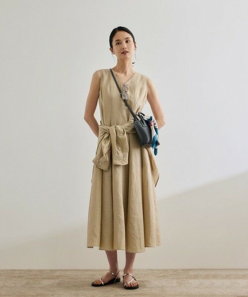 ROPE' / ロペ ロング・マキシ丈ワンピース | 【洗える】ブライトリネン パッチワンピース | 詳細17