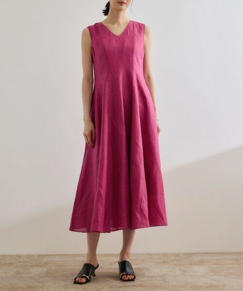 ROPE' / ロペ ロング・マキシ丈ワンピース | 【洗える】ブライトリネン パッチワンピース | 詳細19