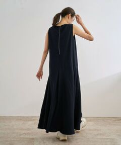 ROPE' / ロペ ロング・マキシ丈ワンピース | レーヨンリネン スラッシュドネックワンピース【セットジャケット対応】