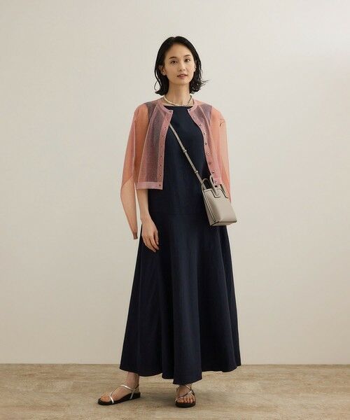 ROPE' / ロペ ロング・マキシ丈ワンピース | レーヨンリネン スラッシュドネックワンピース【セットジャケット対応】 | 詳細12