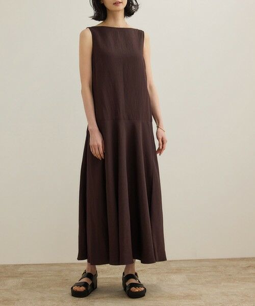 ROPE' / ロペ ロング・マキシ丈ワンピース | レーヨンリネン スラッシュドネックワンピース【セットジャケット対応】 | 詳細17