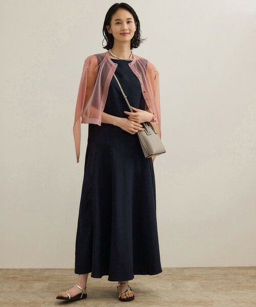 ROPE' / ロペ ロング・マキシ丈ワンピース | レーヨンリネン スラッシュドネックワンピース【セットジャケット対応】 | 詳細29