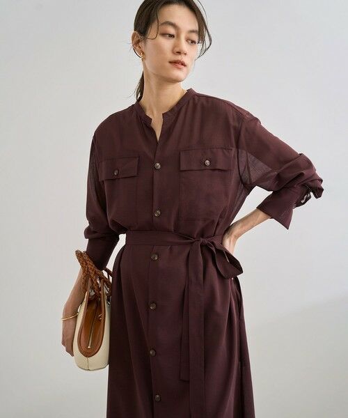 ROPE' / ロペ ロング・マキシ丈ワンピース | 【洗える】サファリシャツドレス | 詳細12