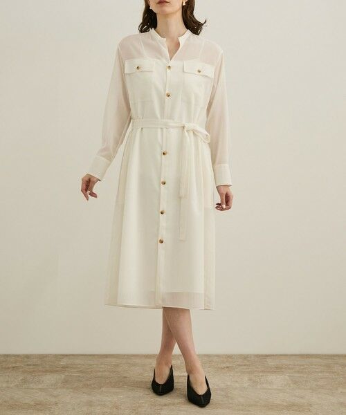 ROPE' / ロペ ロング・マキシ丈ワンピース | 【洗える】サファリシャツドレス | 詳細14