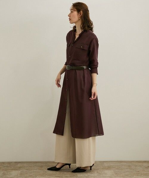 ROPE' / ロペ ロング・マキシ丈ワンピース | 【洗える】サファリシャツドレス | 詳細30