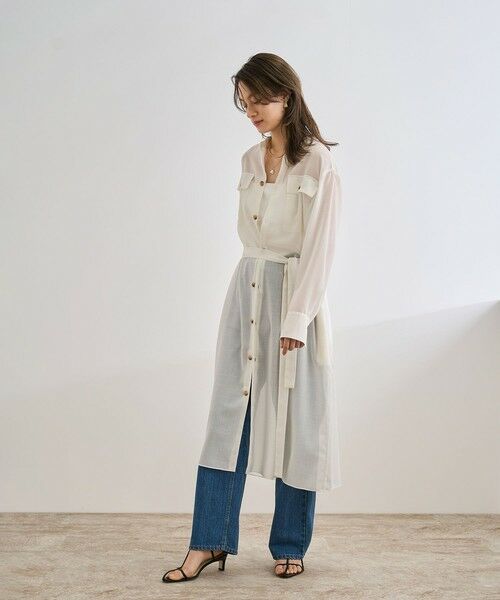 ROPE' / ロペ ロング・マキシ丈ワンピース | 【洗える】サファリシャツドレス | 詳細6